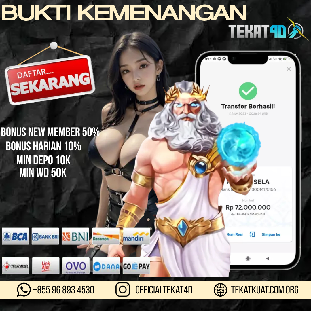 BUKTI KEMENANGAN TEKAT4D 14 NOVEMBER 2023