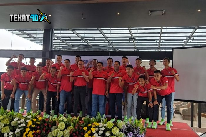 Tim bola voli putra, Palembang Bank Sumsel Babel memperkenalkan skuad dan jersey untuk Proliga 2024, Minggu (21/4/2024).